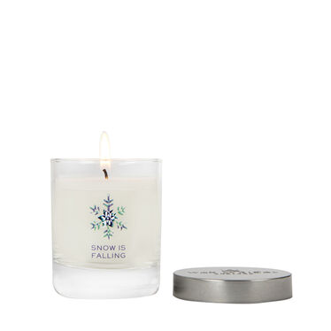 Snow is Falling Small Candle